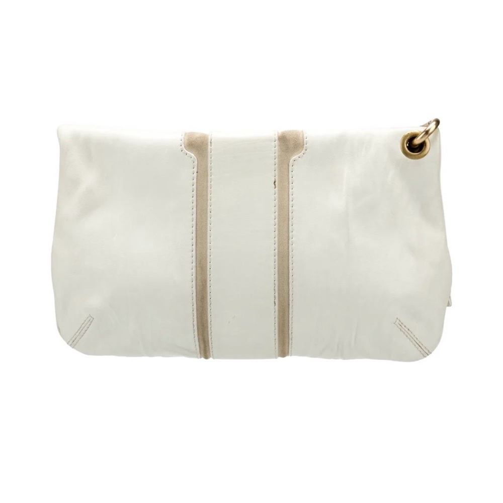 Jimmy Choo Cream and Gold Fold-Over Wristlet Clutch - Picture 5 of 11